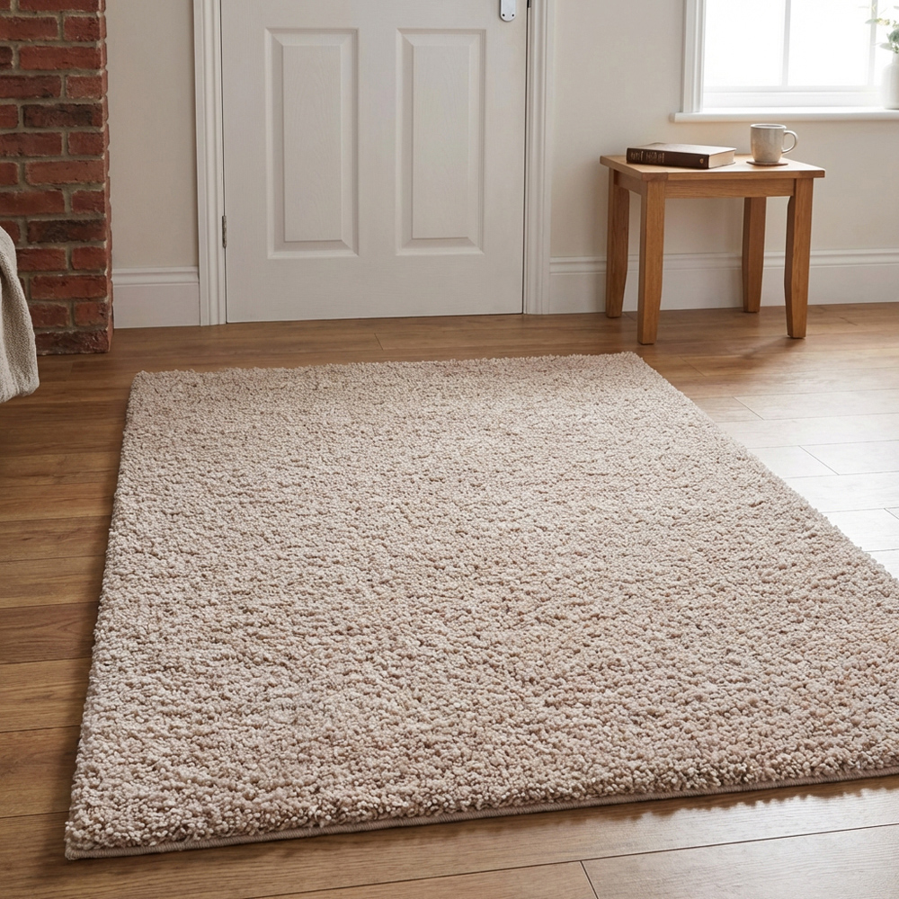 Kingston Textured Rug  - Champagne / 100cm Image 4