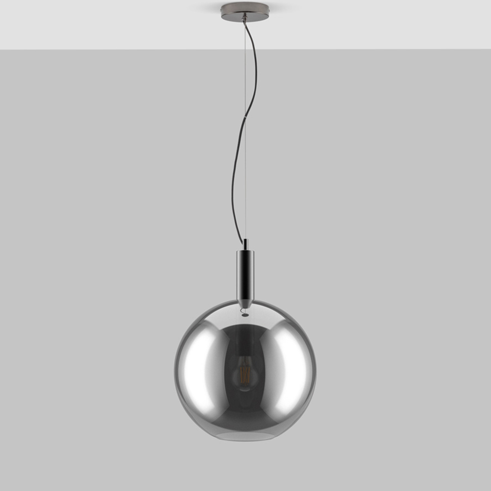 Furniturebox Rose Smoked Glass Pendant Light Image 4