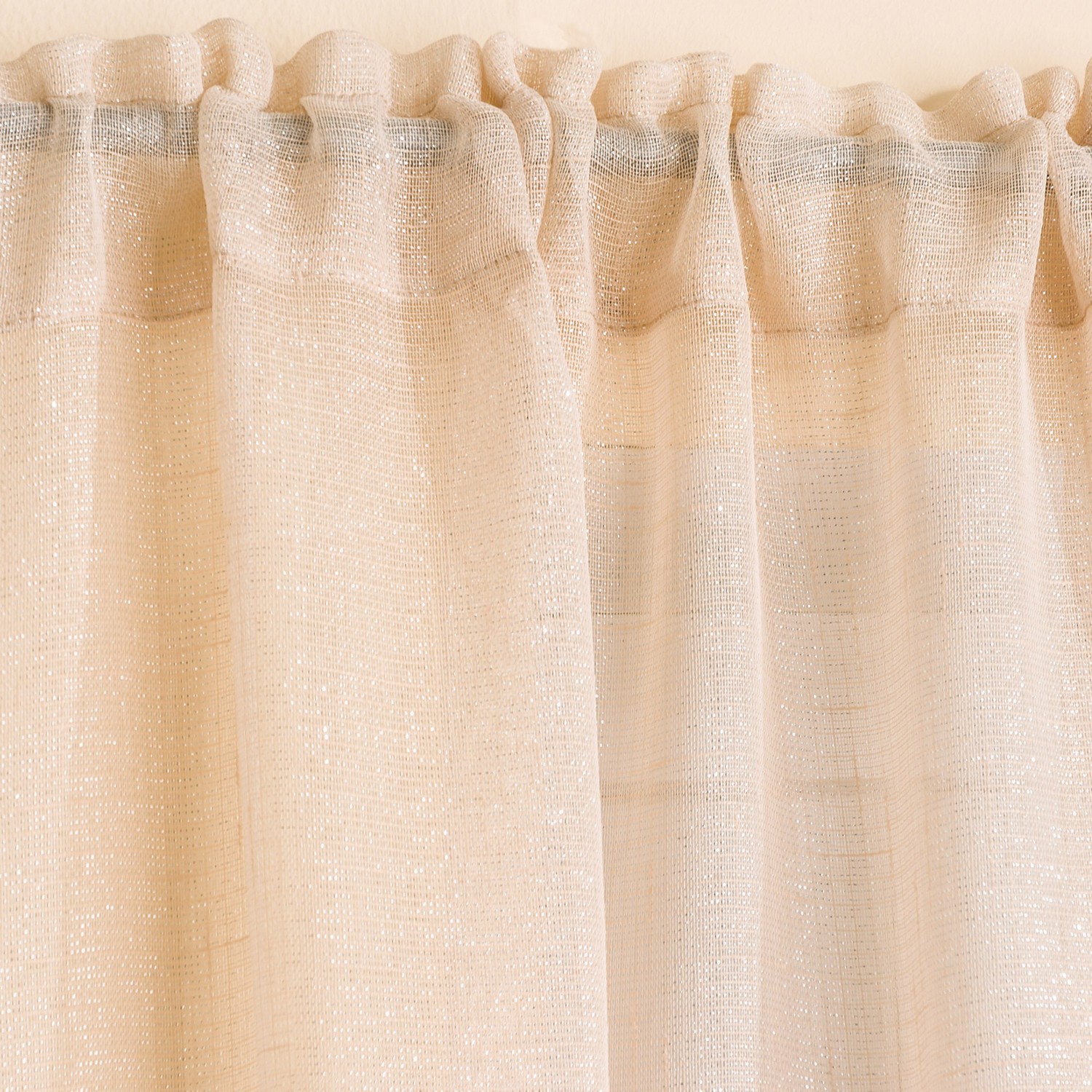 Casablanca Voile Panel Curtain  - Cream / 137cm Image 2