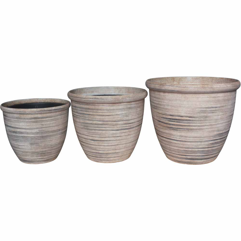Wilko Brushed Stone Effect Planter Large Image 2
