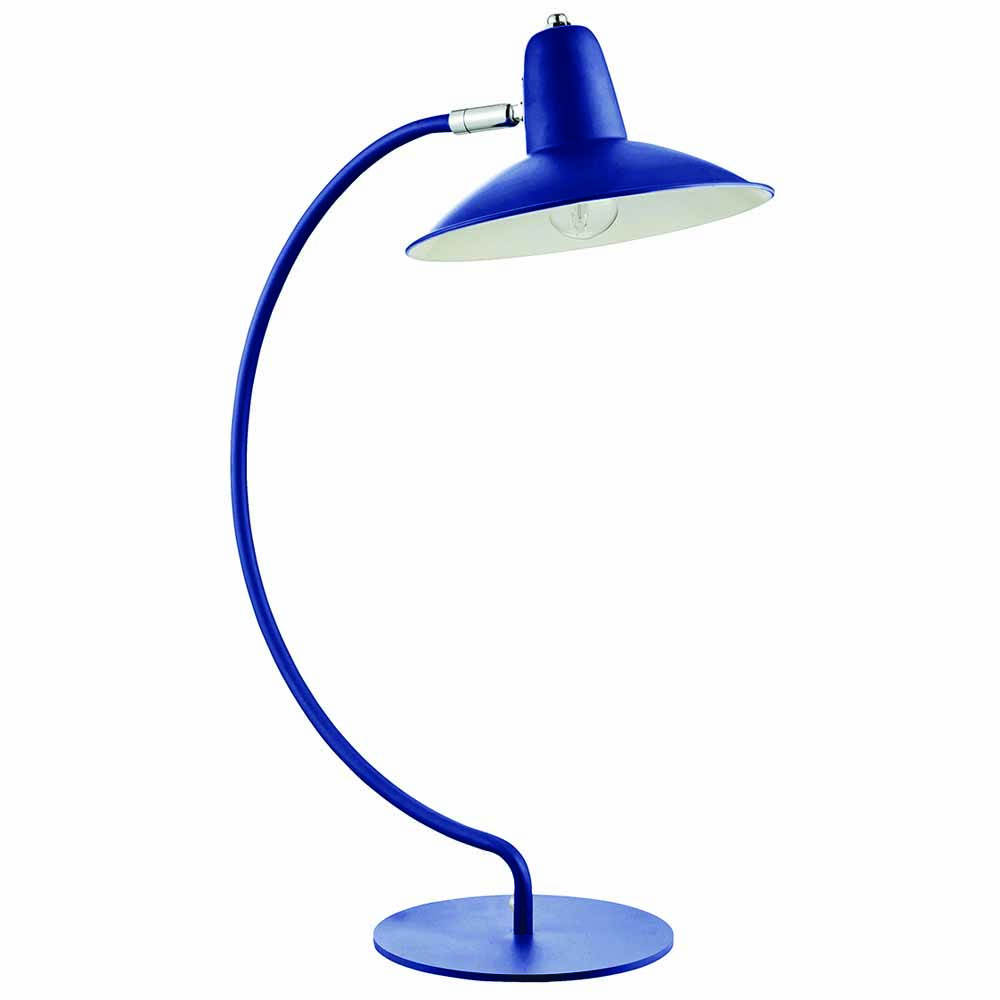 The Lighting and Interiors Blue Charlie Desk Lamp Image 1
