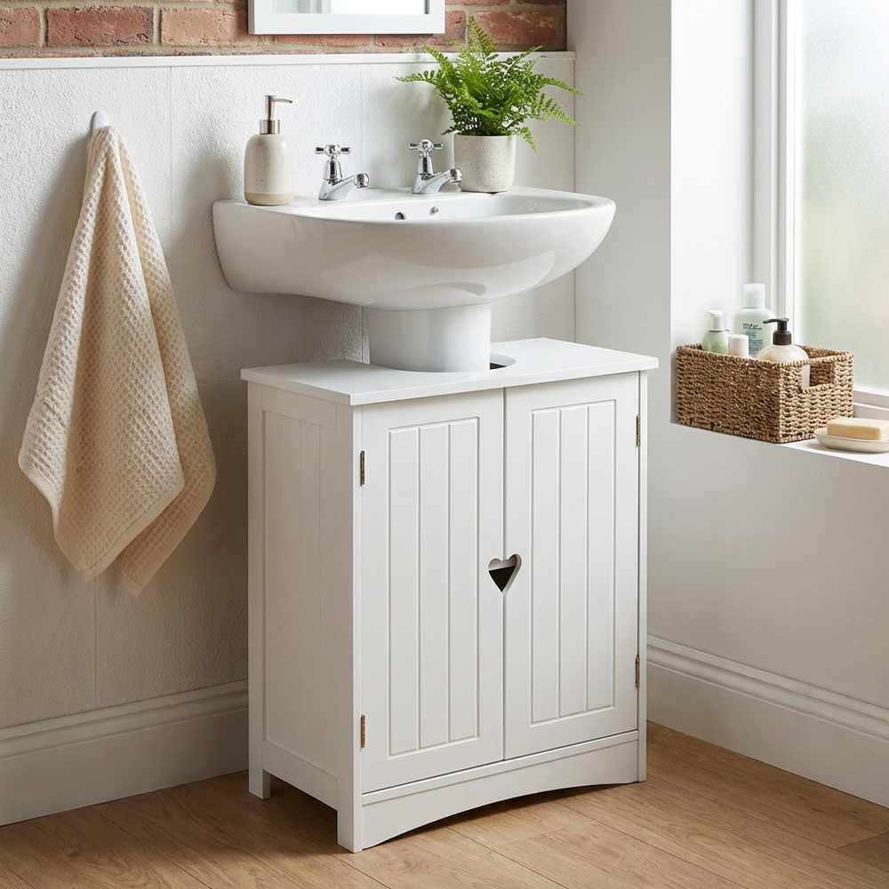 Oxford 2 Door White Sink Unit Image 4