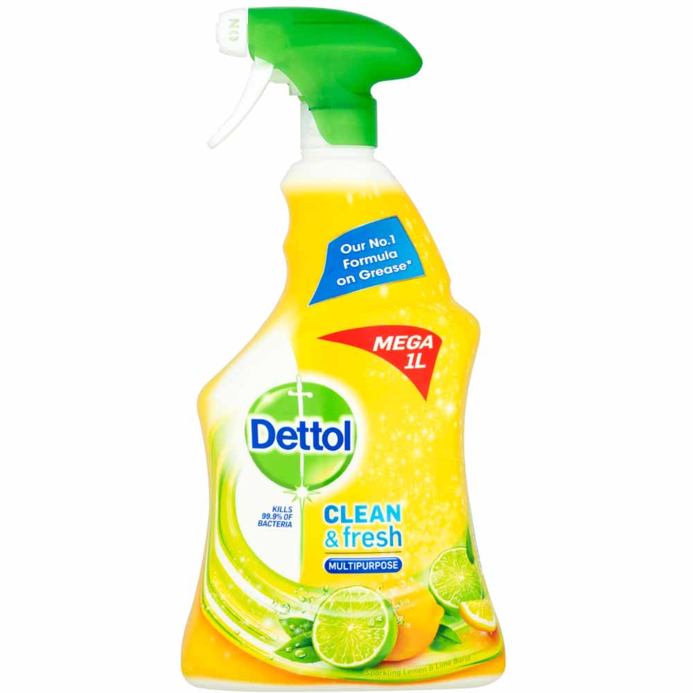Dettol Power and Fresh Lemon and Lime Burst Multipurpose Spray 1L Image 1