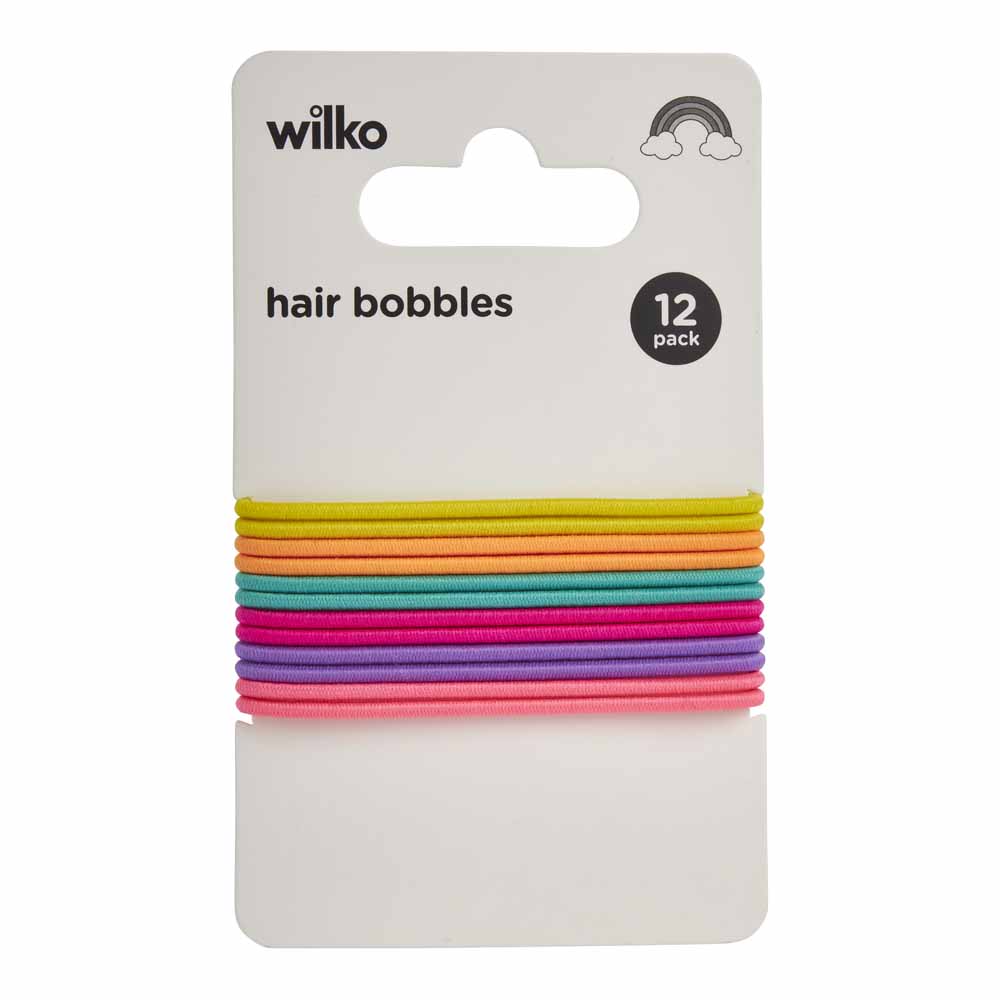 Wilko Kids Bright Hair Elastic 12 Pack Wilko