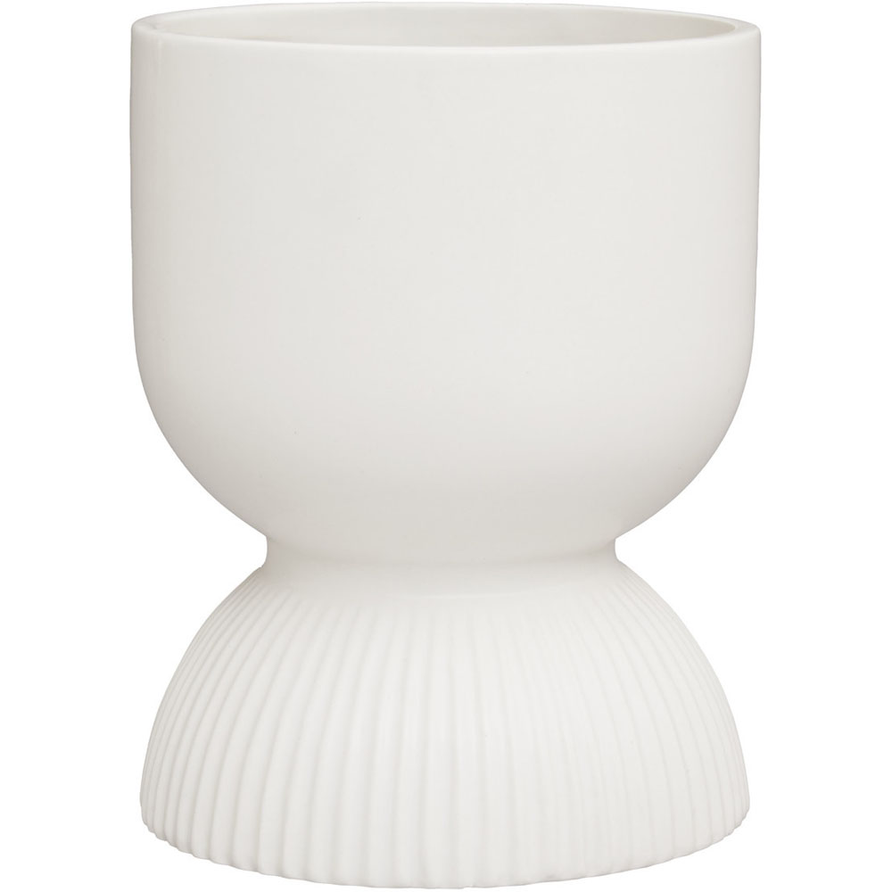 Premier Housewares White Fia Ceramic Planter Medium Image 2