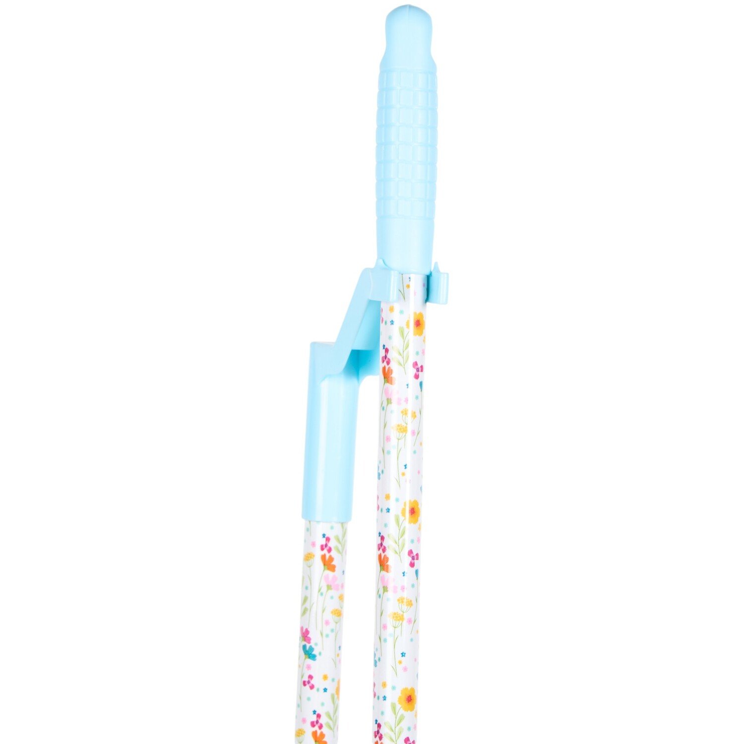 In Bloom Long Handle Dust Pan and Brush Blue Image 2