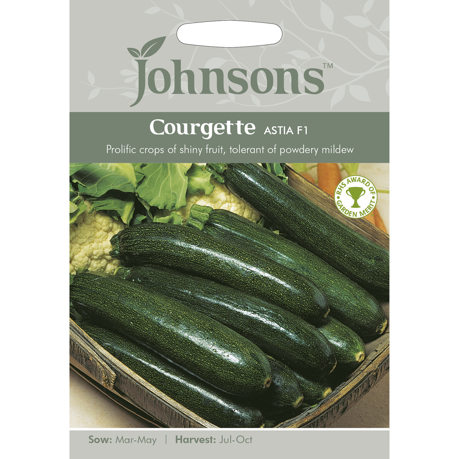 Johnsons Astia F1 Courgette Seeds Image 2