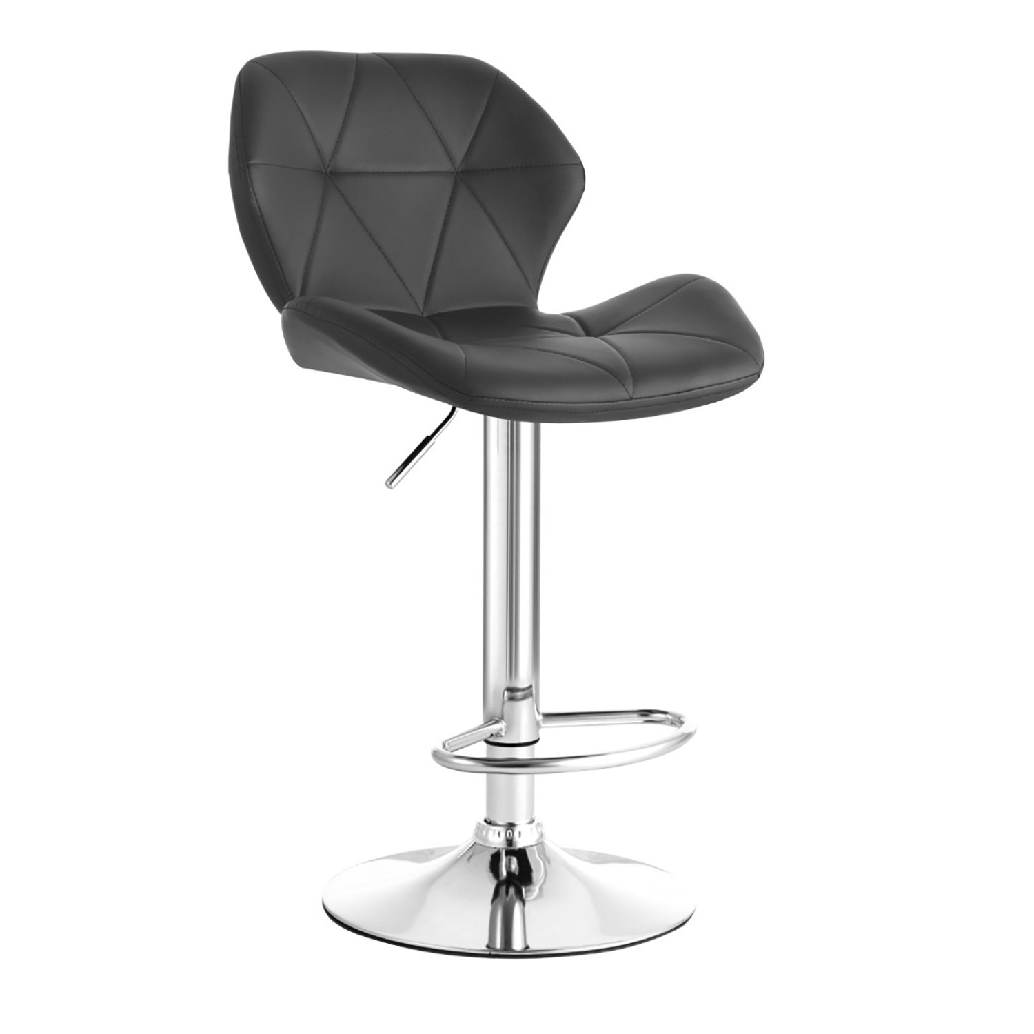 Leena Black Height Adjustable Bar Stool Image 2