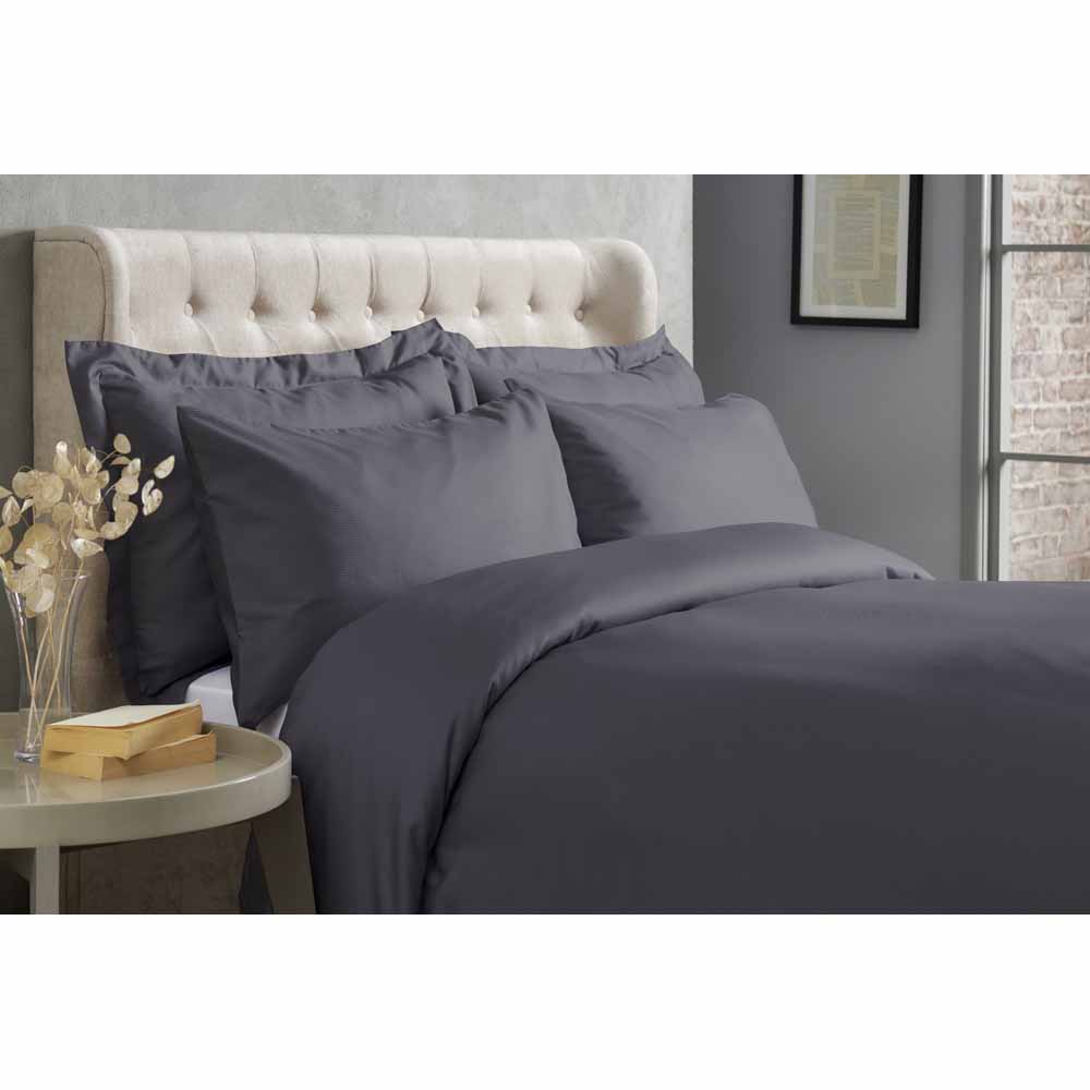 Wilko Best Egyptian Charcoal Duvet Set King Size Wilko