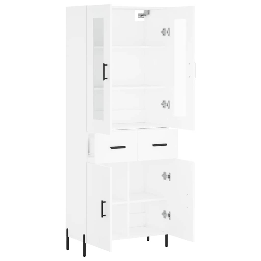 vidaXL 4 Door 2 Drawer White Highboard Image 4