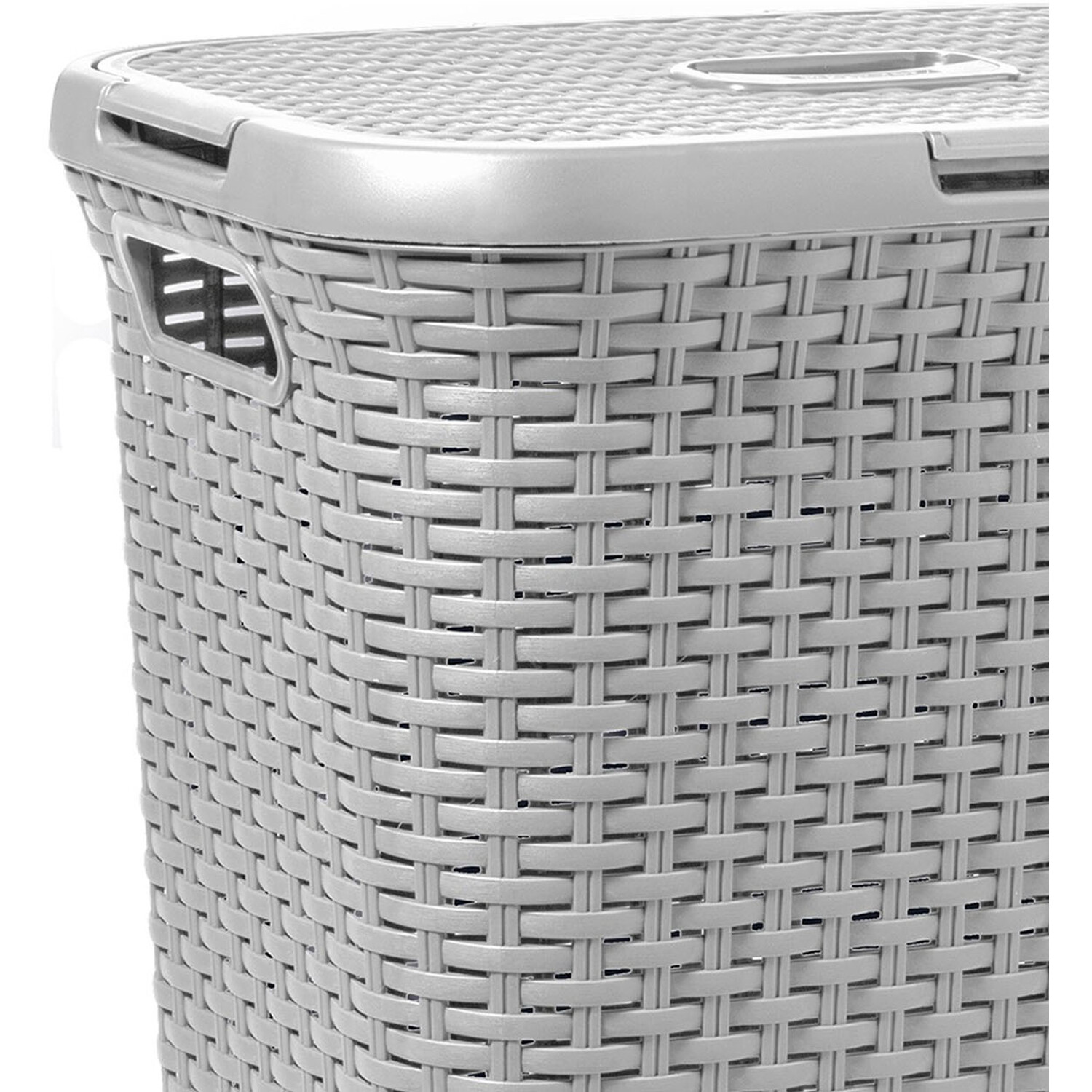 Curver 60L Grey Laundry Basket Image 4
