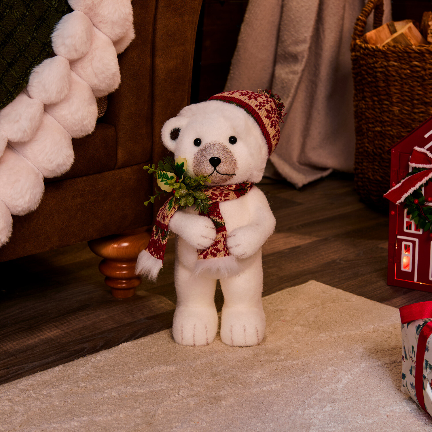 Cute Christmas Bear White Image 2