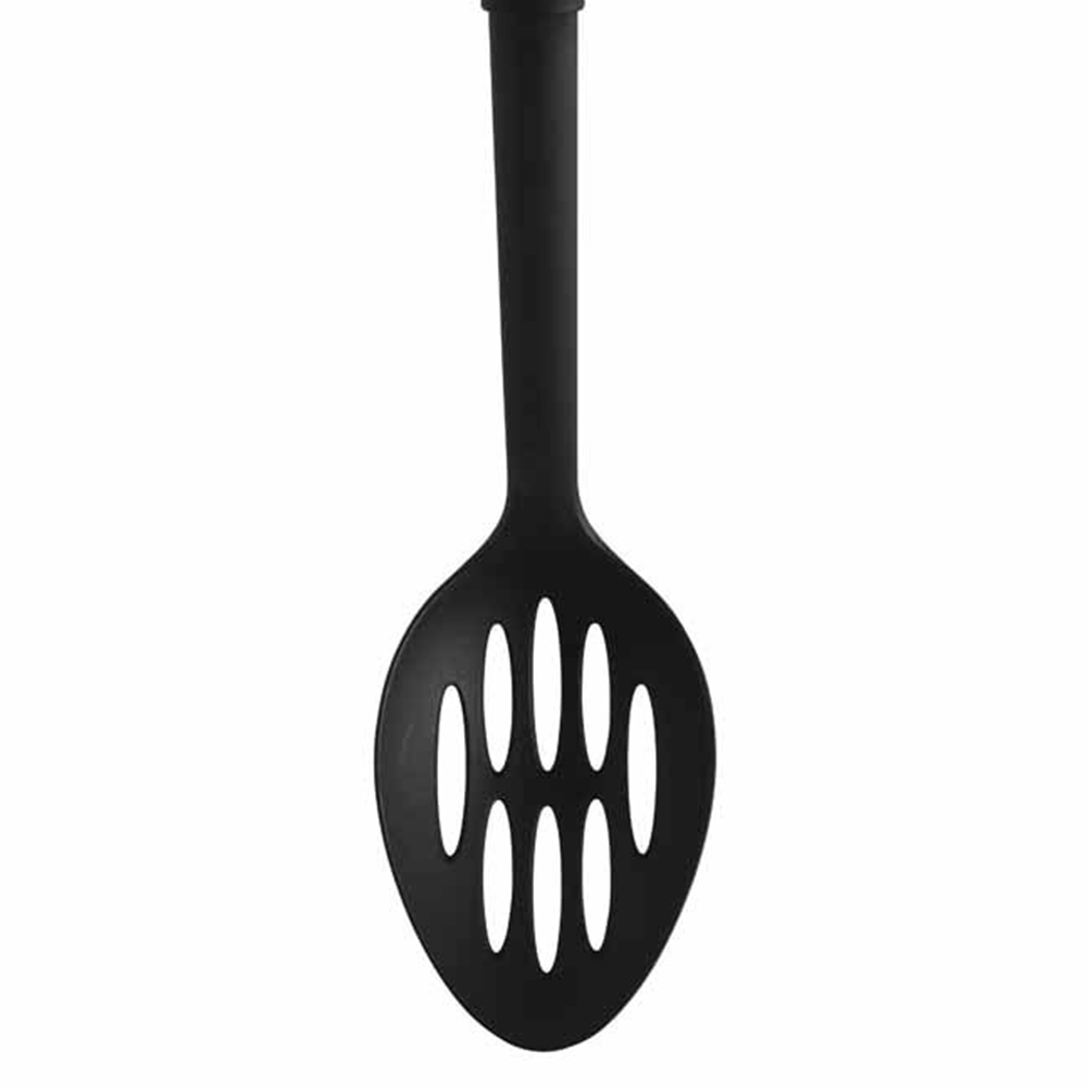 Wilko Plastic Black Slotted Spoon Image 2