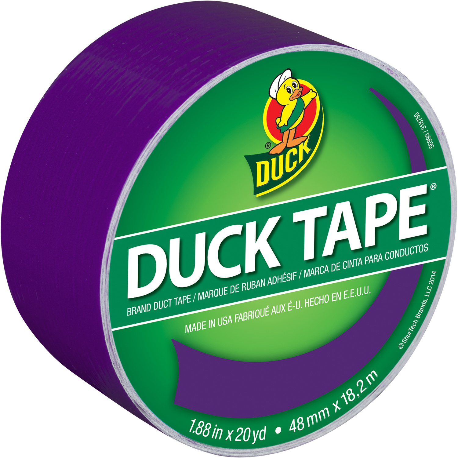 Duck 48mm x 18.2m Grape Coloured Duct Tape Image 1