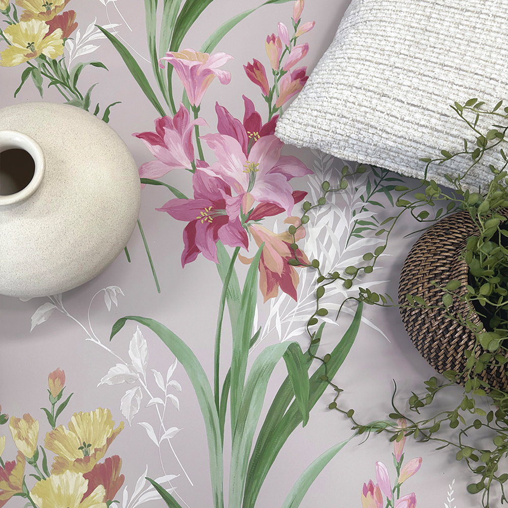 Belgravia Decor Thalia Pink Wallpaper Image 2