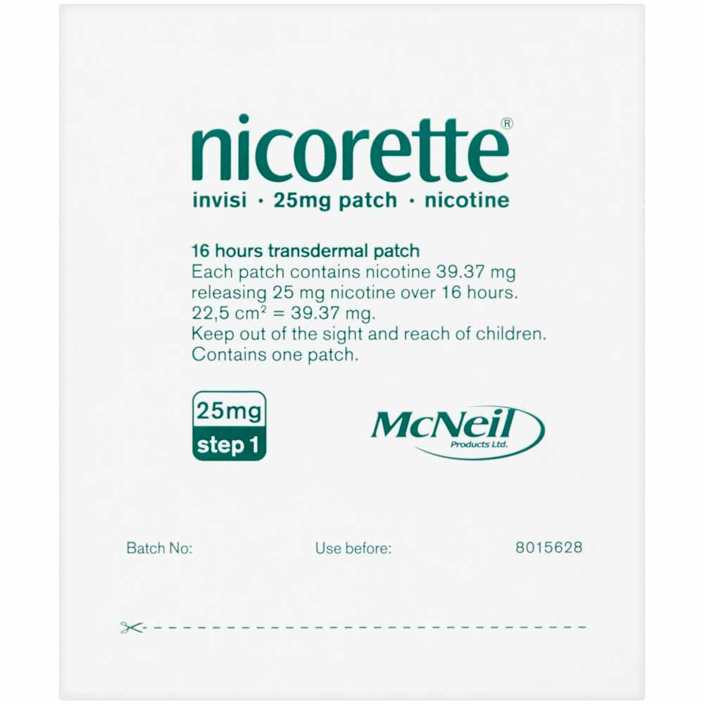 Nicorette Invisi Patch 25mg 7 pack Image 6