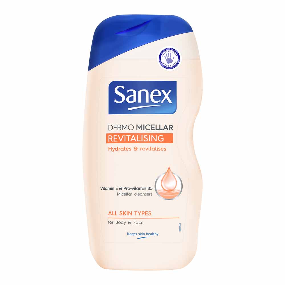 Sanex Micellar Revitalising Face and Body Shower Gel 500ml Image 1