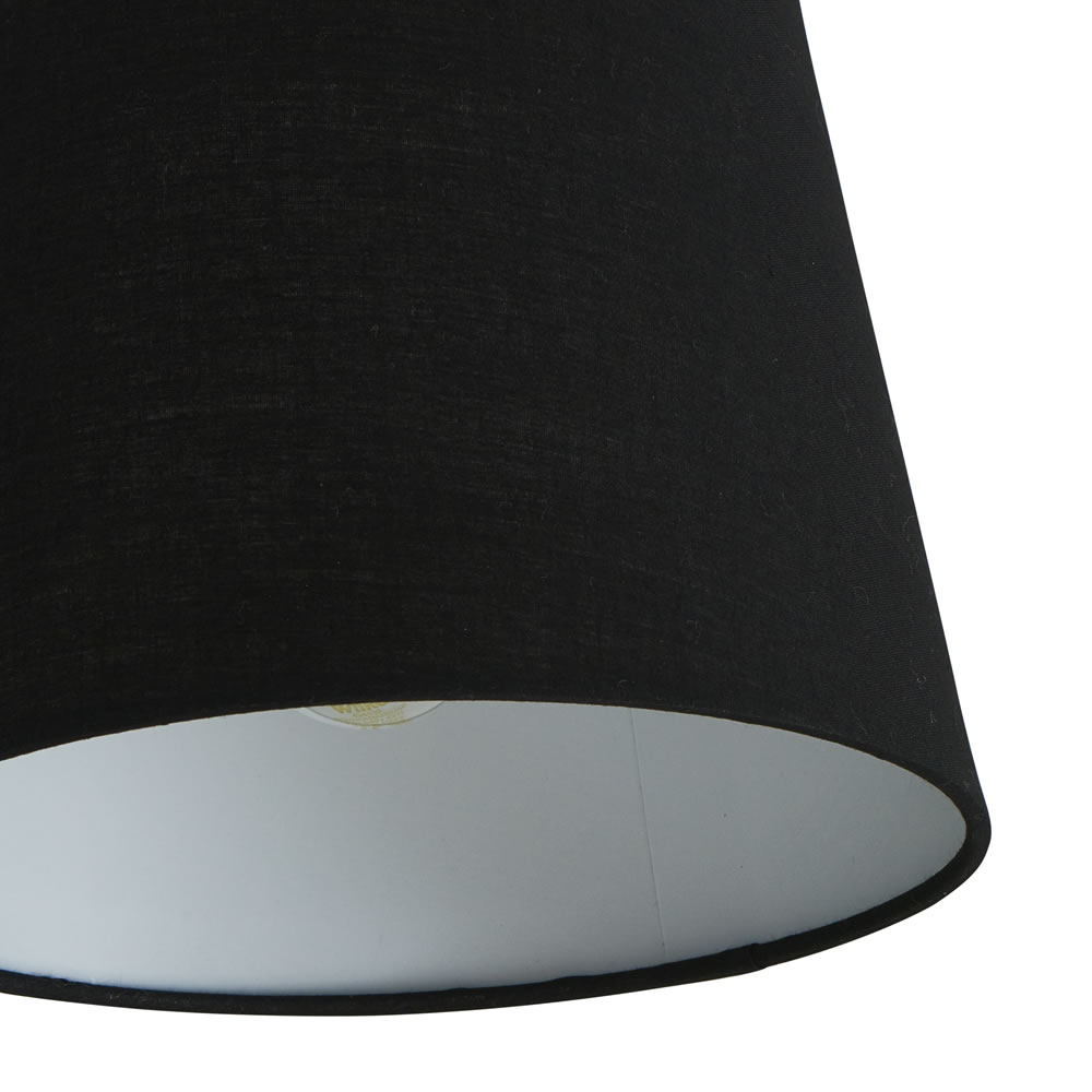 Wilko 22cm Tapered Black Light Shade Wilko