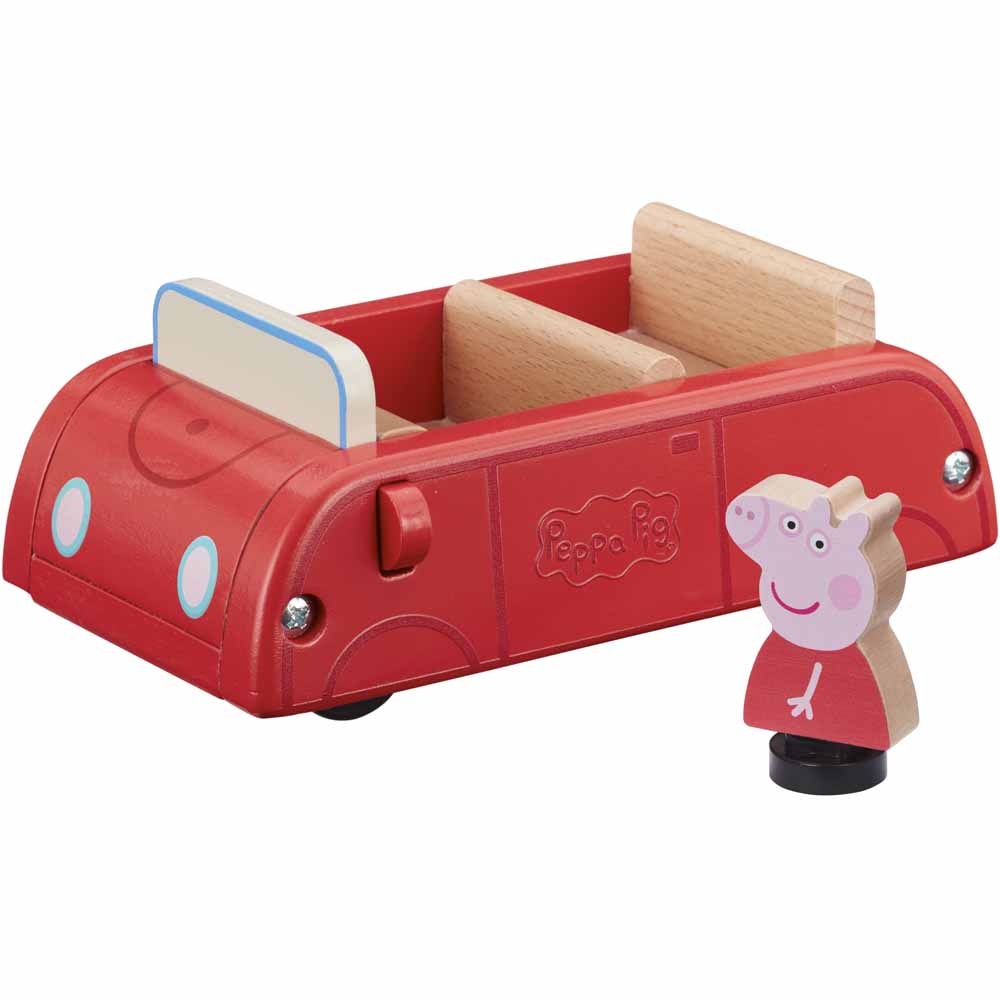Peppa Pig Wooden Red Car Image 2
