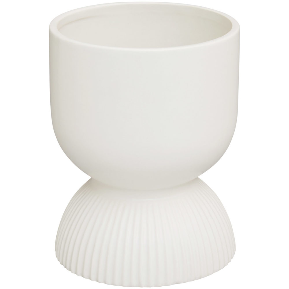 Premier Housewares White Fia Ceramic Planter Medium Image 1