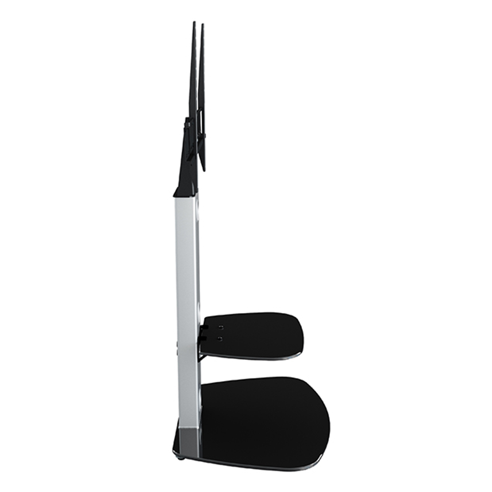 AVF Lucerne Silver and Black Glass Curved Pedestal TV Unit Image 6