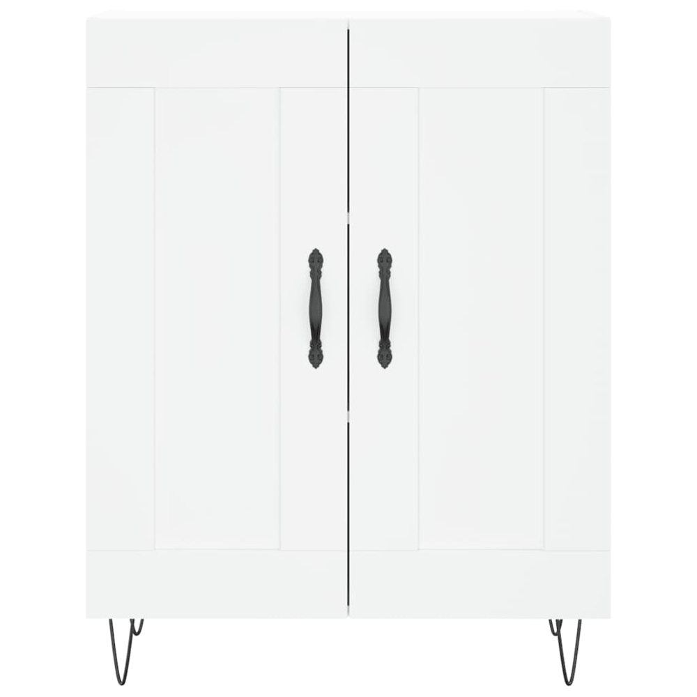 vidaXL 4 Door White Highboard Image 8
