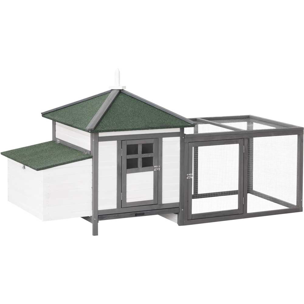 PawHut Wooden Chicken Coop with Nesting Box Image 1