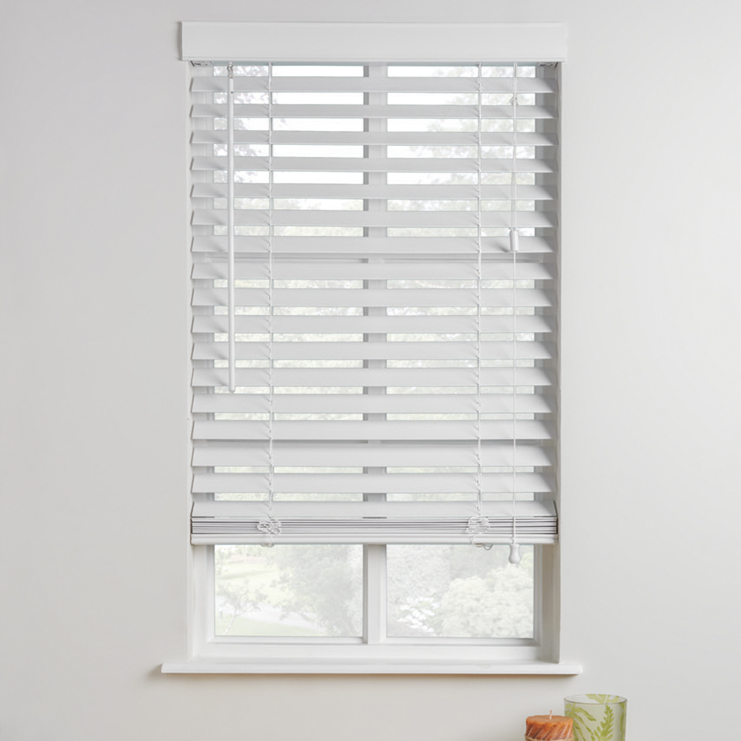 PVC Steel Venice Blind White 120cm Image