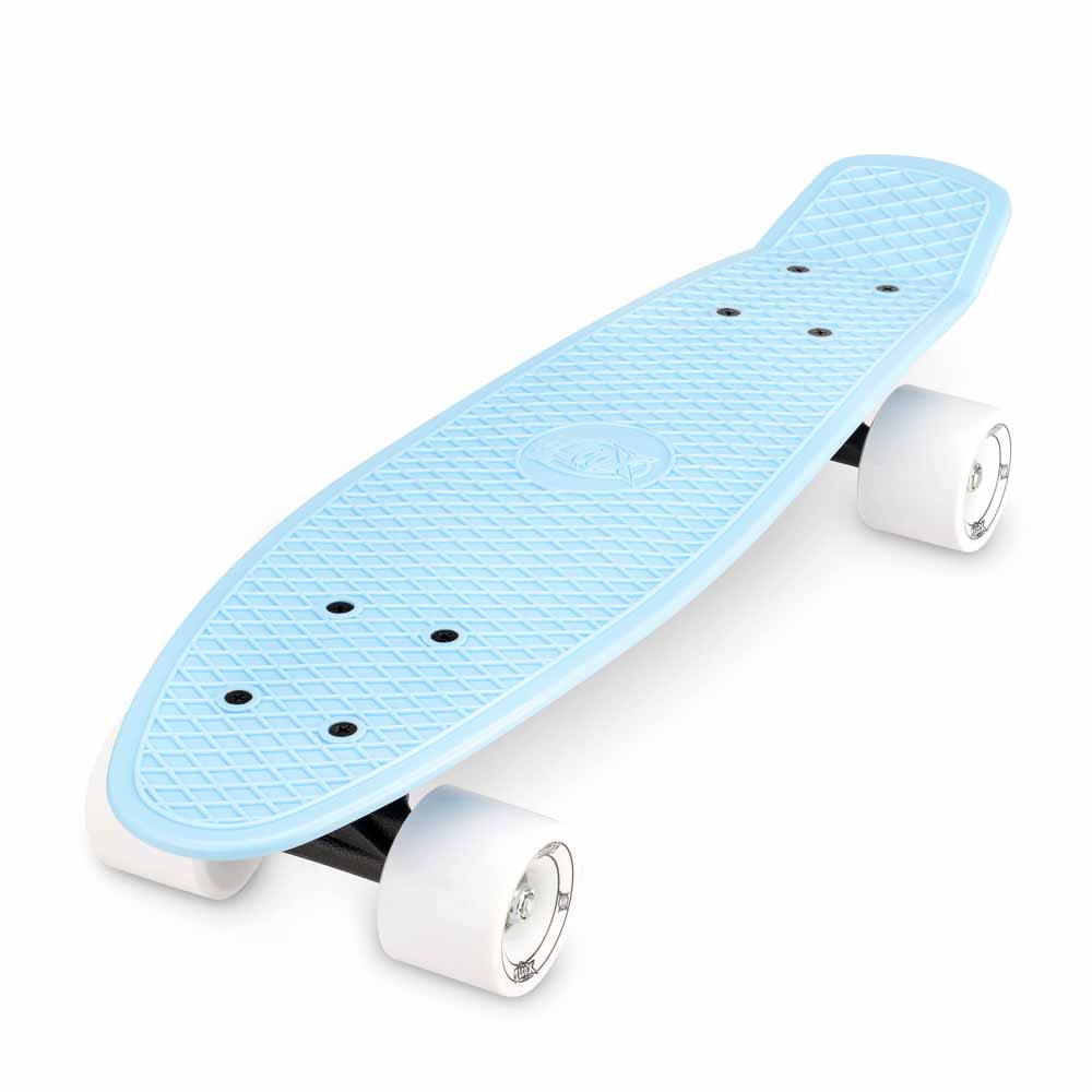 Xootz 22 inch Pastel Blue Kids Retro Plastic Cruiser Skateboard Image 1