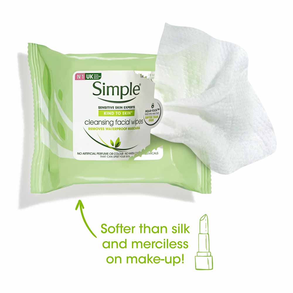 Simple Cleansing Wipes 25 pack Image 2