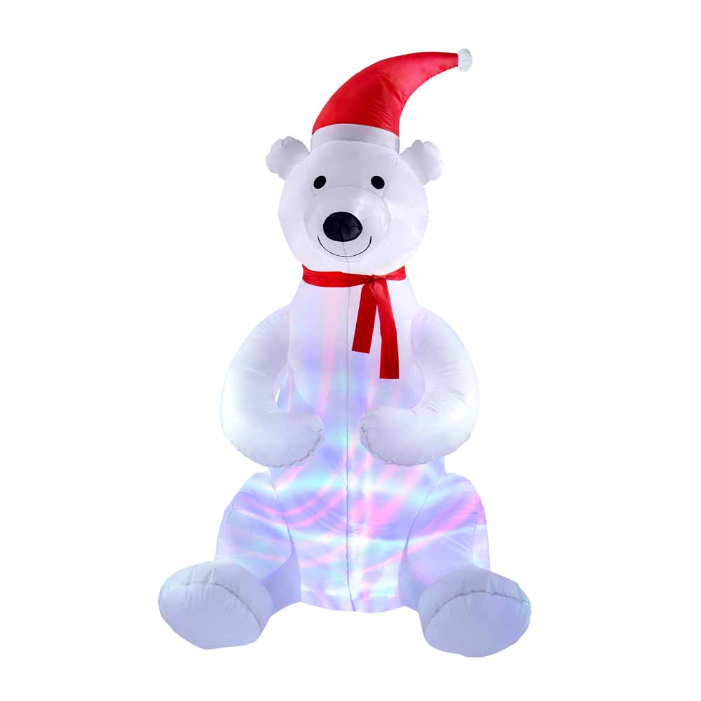 Inflatable Polar Bear Disco Light 6ft Image 2