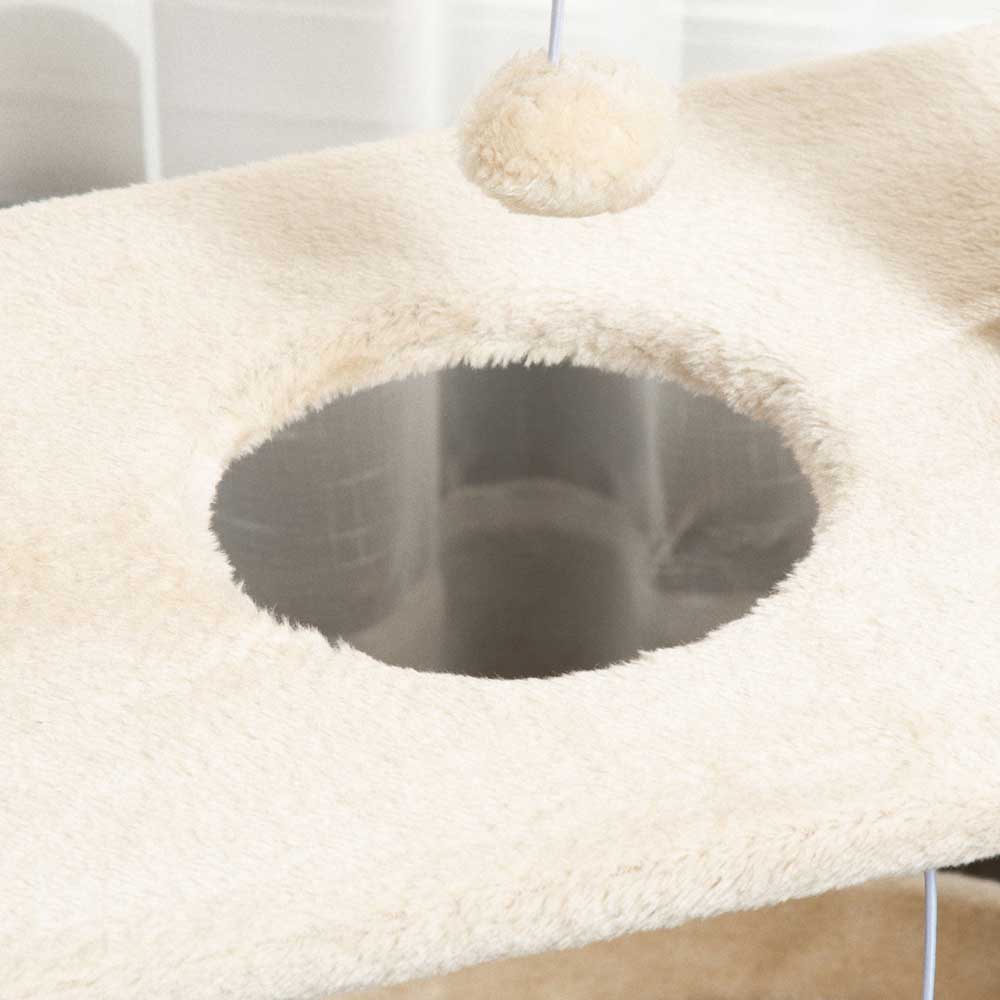 PawHut Brown Cat Tree Kitten Tower with Scratching Post Image 8