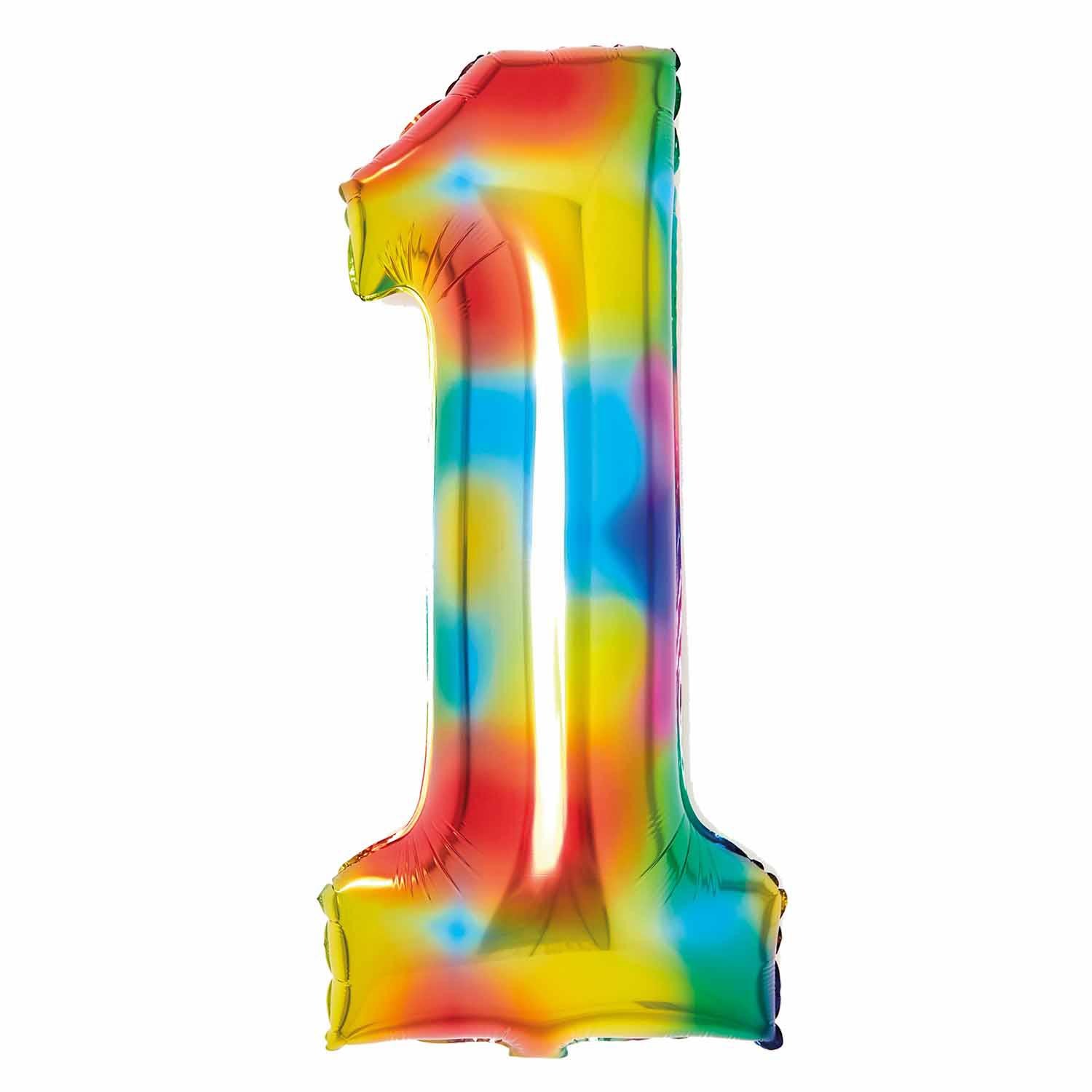Bright Rainbow Supershape Balloon - 1 Image