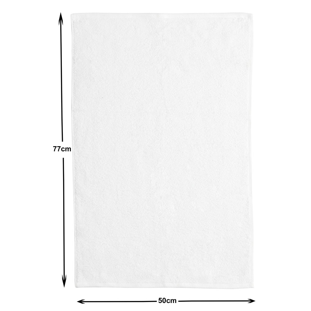 Wilko Functional 100% Cotton White Hand Towel Image 3
