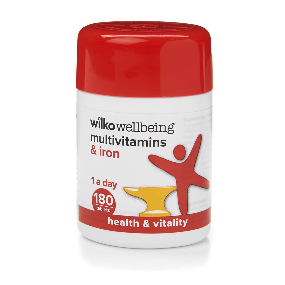 Wilko Multivitamins and Iron Tablets 180 pack Wilko