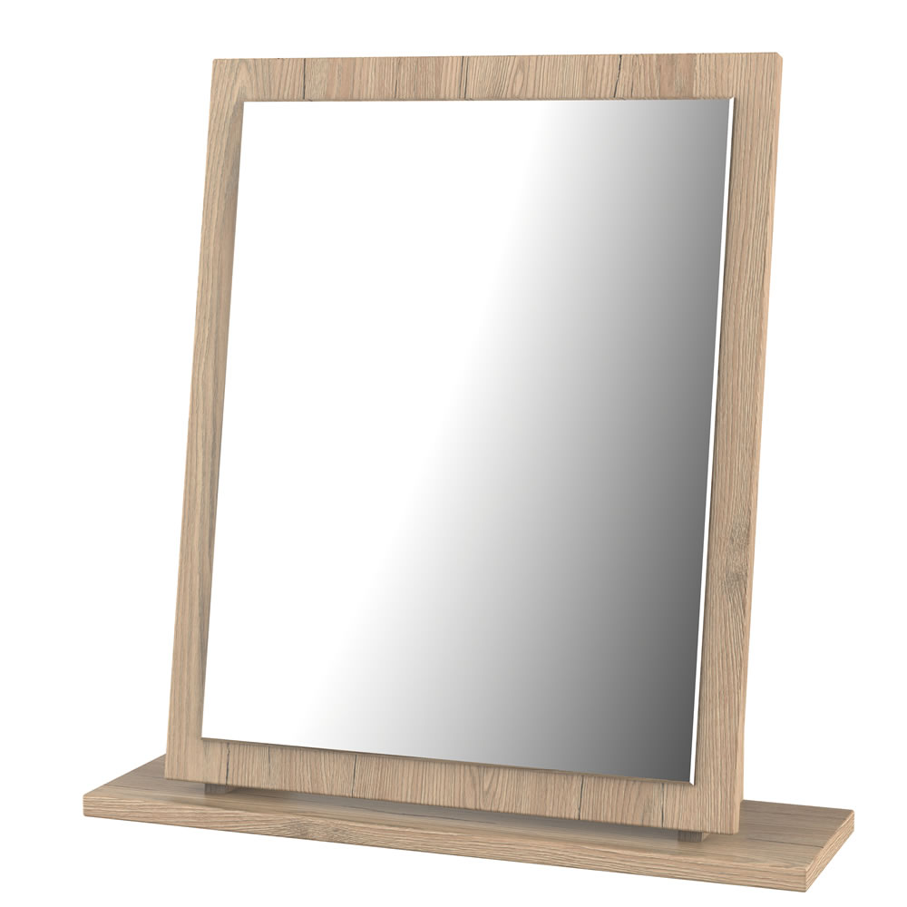 Wilko Vido 50 x 48cm Bordeaux Oak Effect Mirror