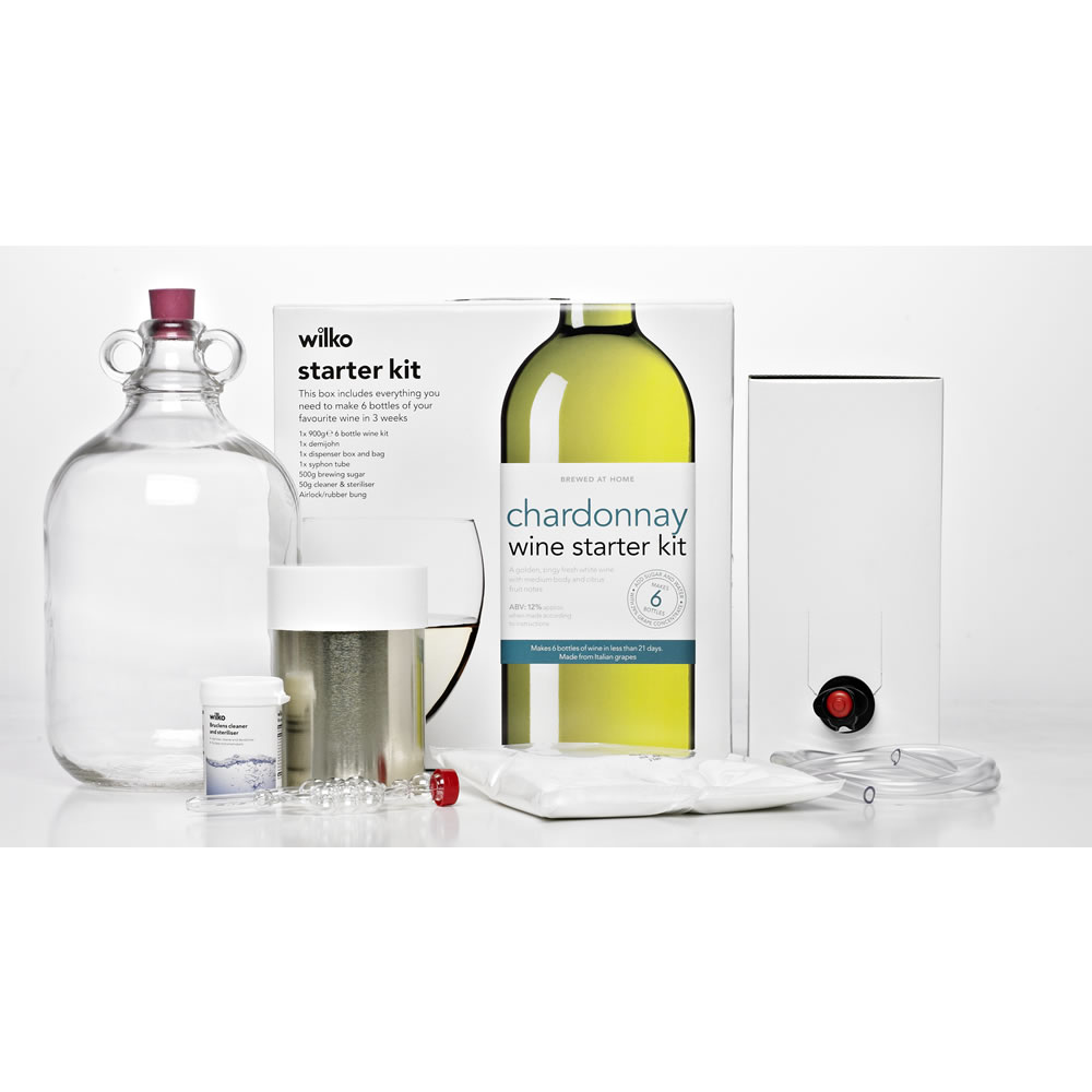 Wilko Chardonnay Wine Starter Kit Makes 6 Bottles Image