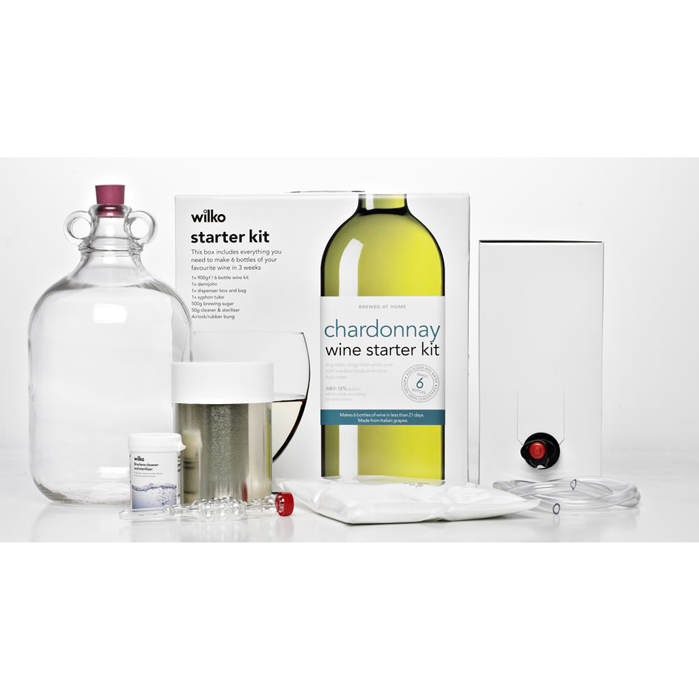 Wilko Chardonnay Wine Starter Kit Makes 6 Bottles Wilko