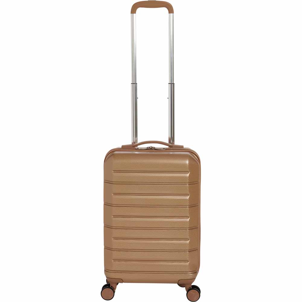 Wilko Hard Shell Suitcase Gold 21 inch Image 1