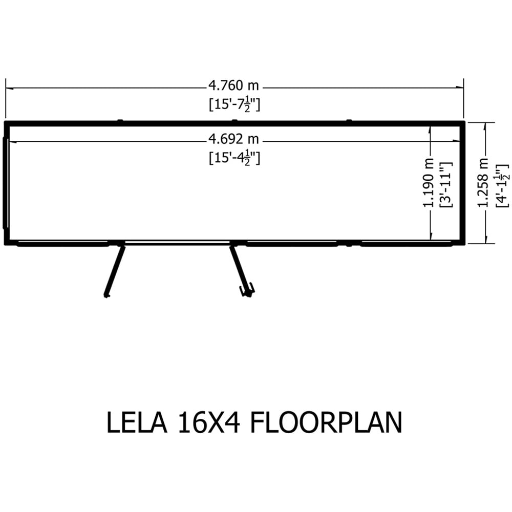 Shire Lela 16 x 4ft Double Door Summerhouse Image 8