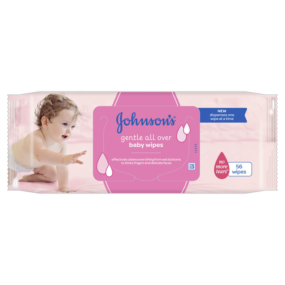 Johnson's Gentle All Over Baby Wipes 56 pack Image