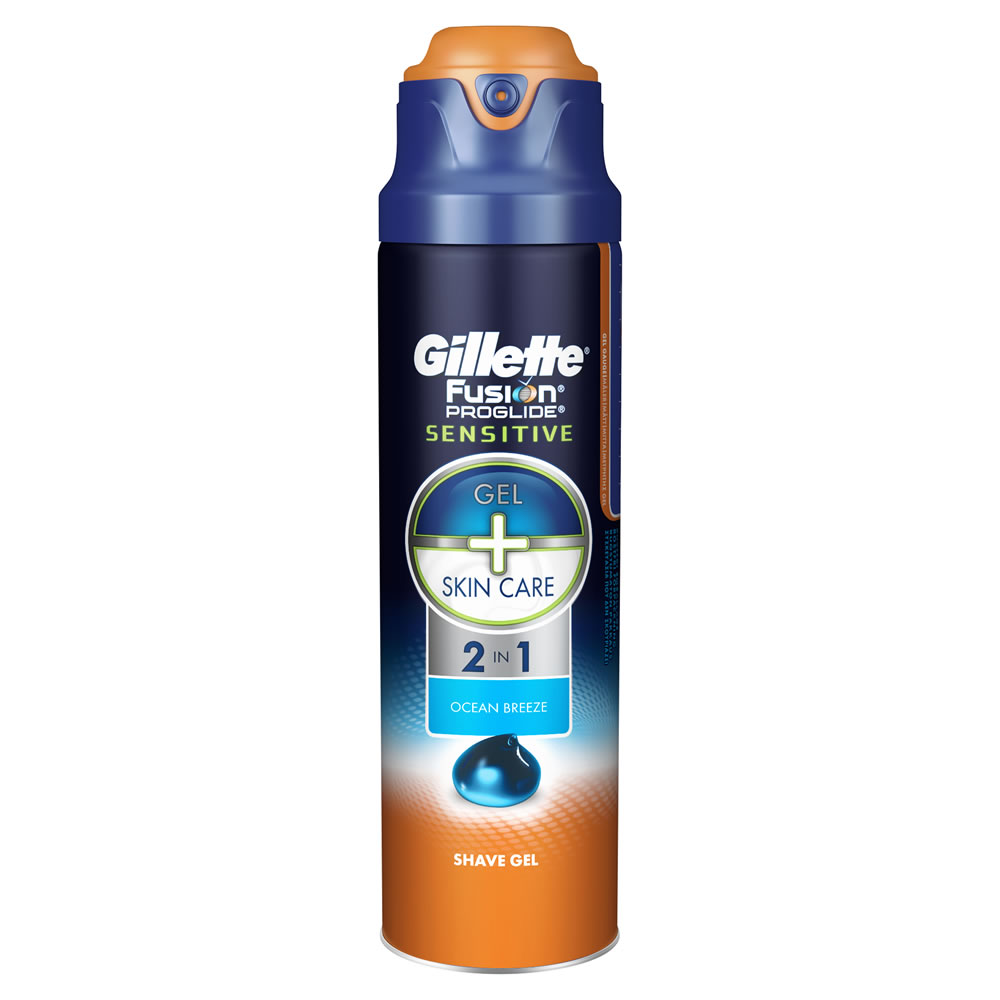 Gillette Fusion ProGlide Ocean Breeze Sensitive Shaving Gel 170ml Image