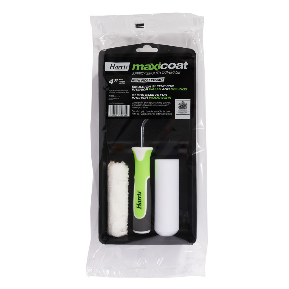 Harris Maxicoat Mini Roller Set 4in Wilko