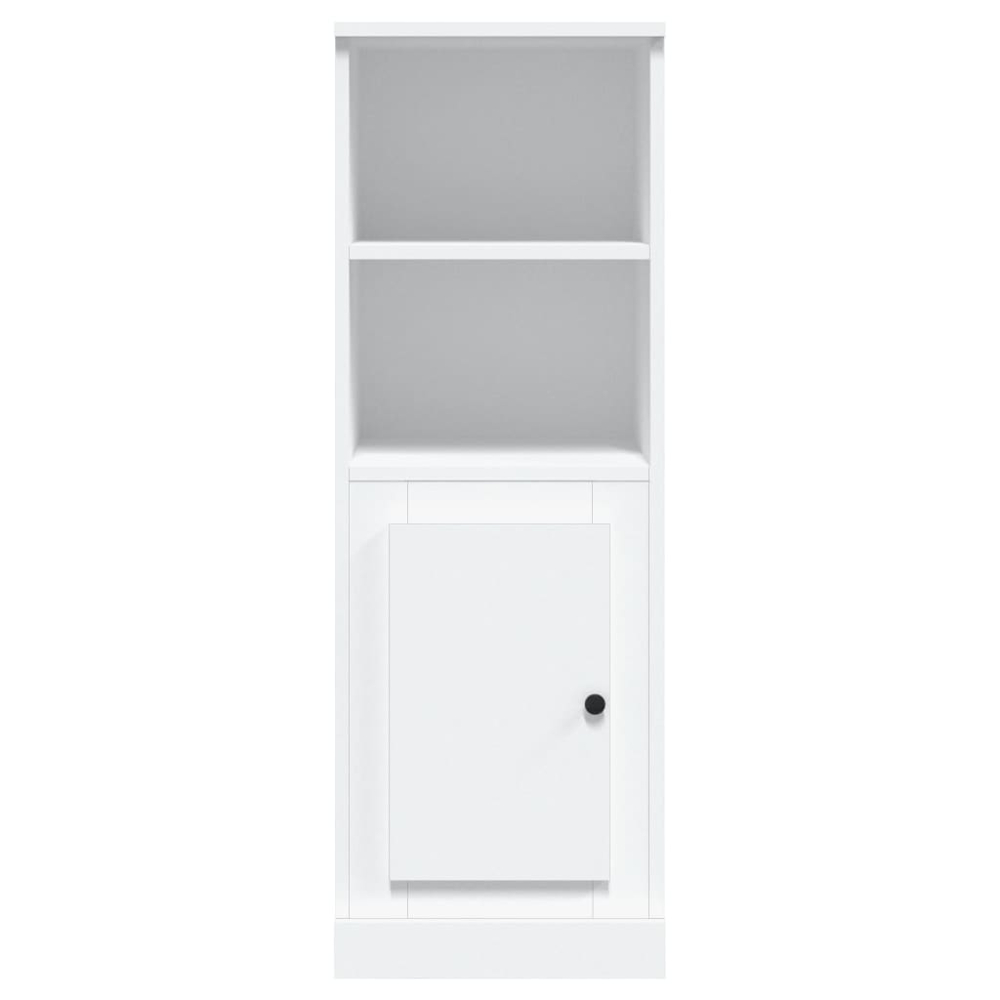 vidaXL Single Door 2 Shelf White Highboard Image 6