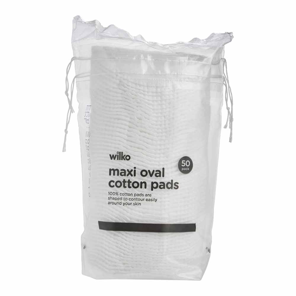 Wilko 50 Maxi Oval Cotton Pads Image 1