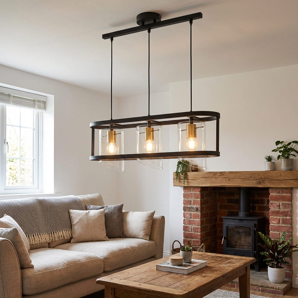 Paramount Black 3 Pendant Ceiling Light Image 7