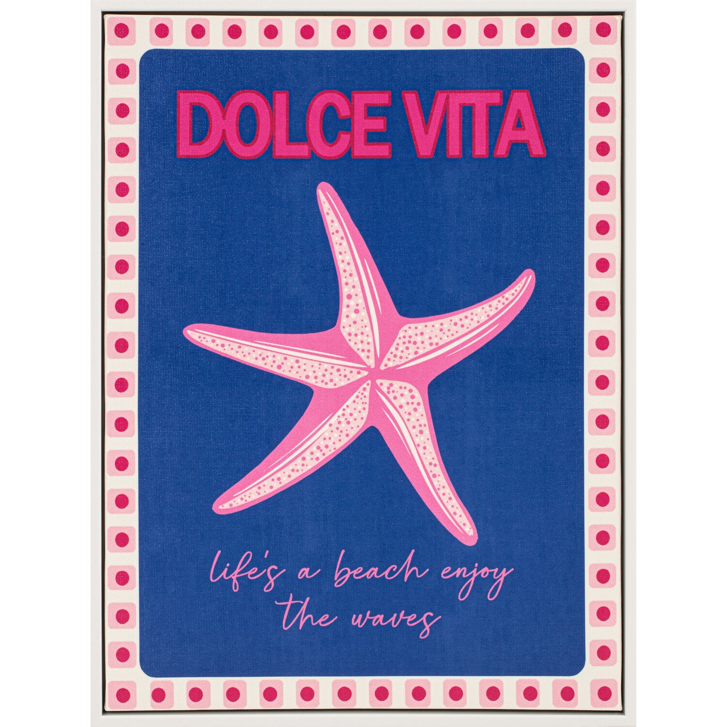 Set of 3 Dolce Vita Beach Glossy Canvas Prints Pink Image 3