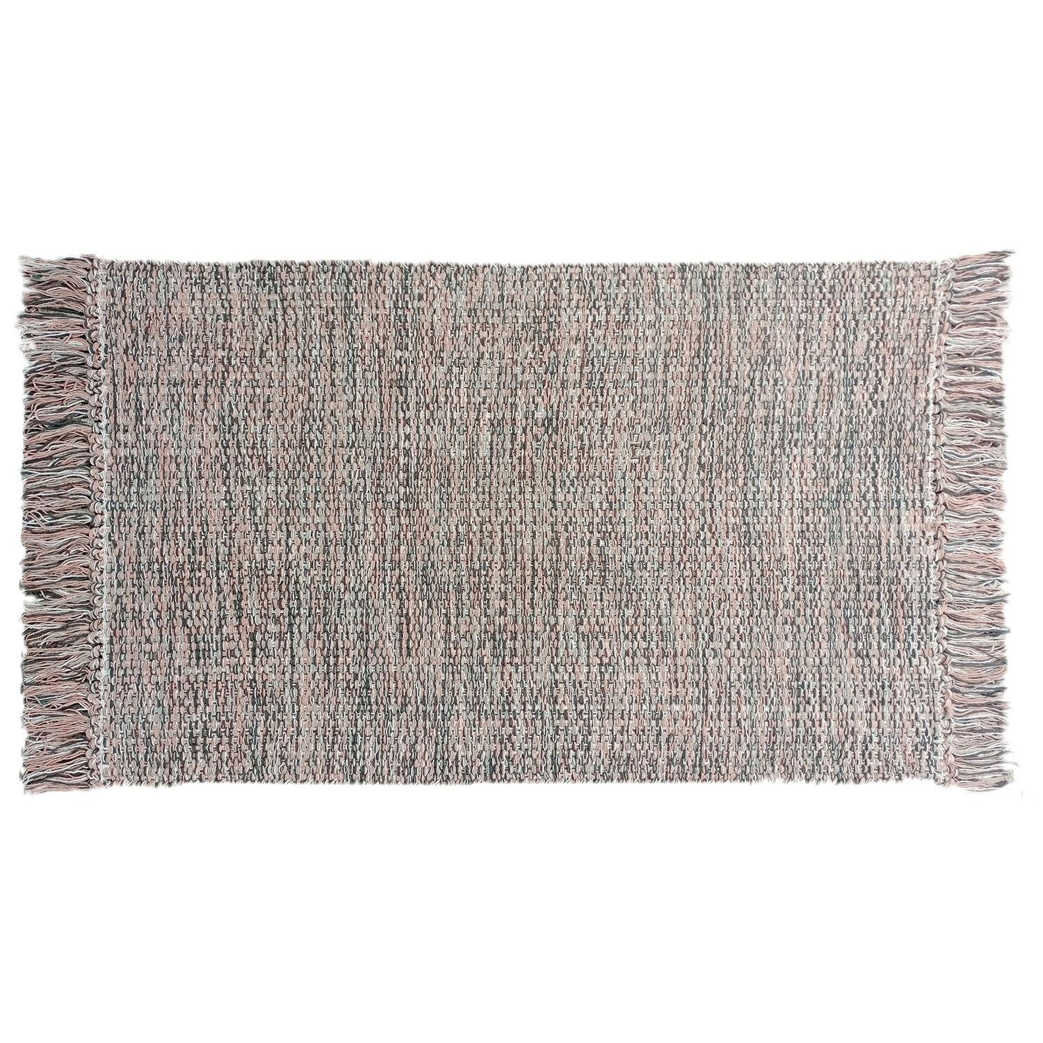 Moxley Pink and Grey Tassel Trim Rug Image