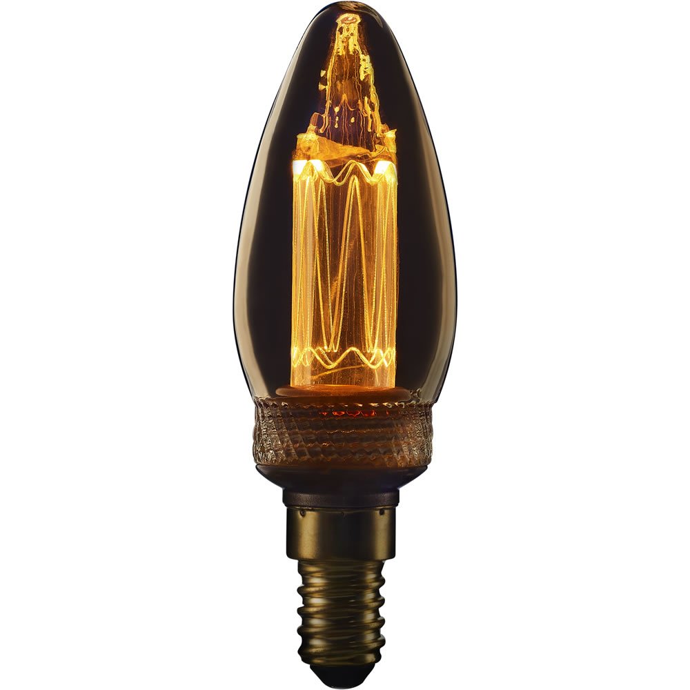 TCP 1 pack Small Screw E14/SES LED 65 Lumens Vinta ge Classic Candle Light Bulb Image 2