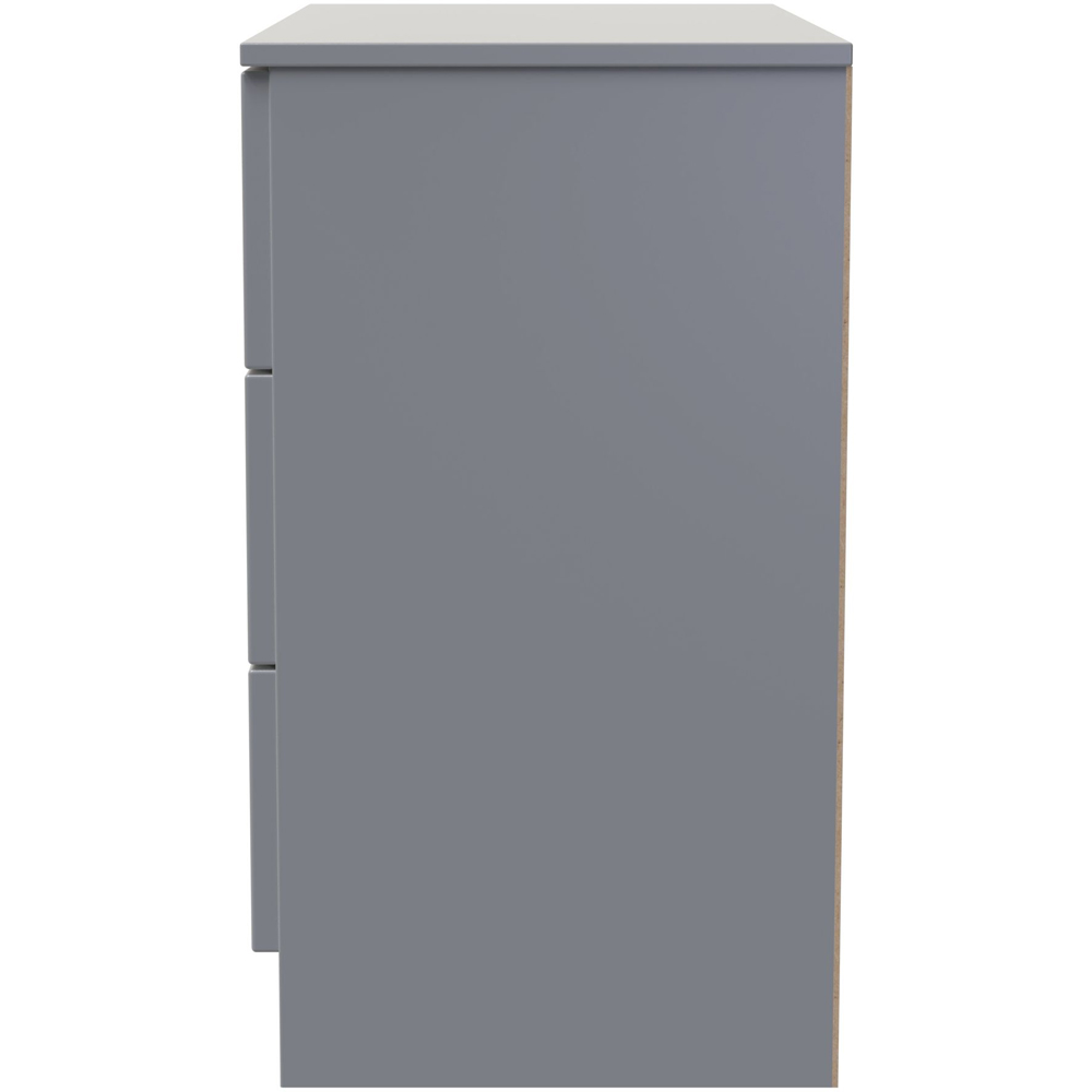 Crowndale Milan 3 Drawer Dusk Grey Chest of Drawers Ready Assembled Image 3